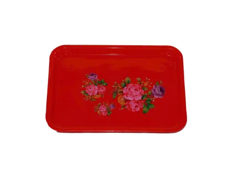 Mâm Hoa Chữ Nhật Đỏ