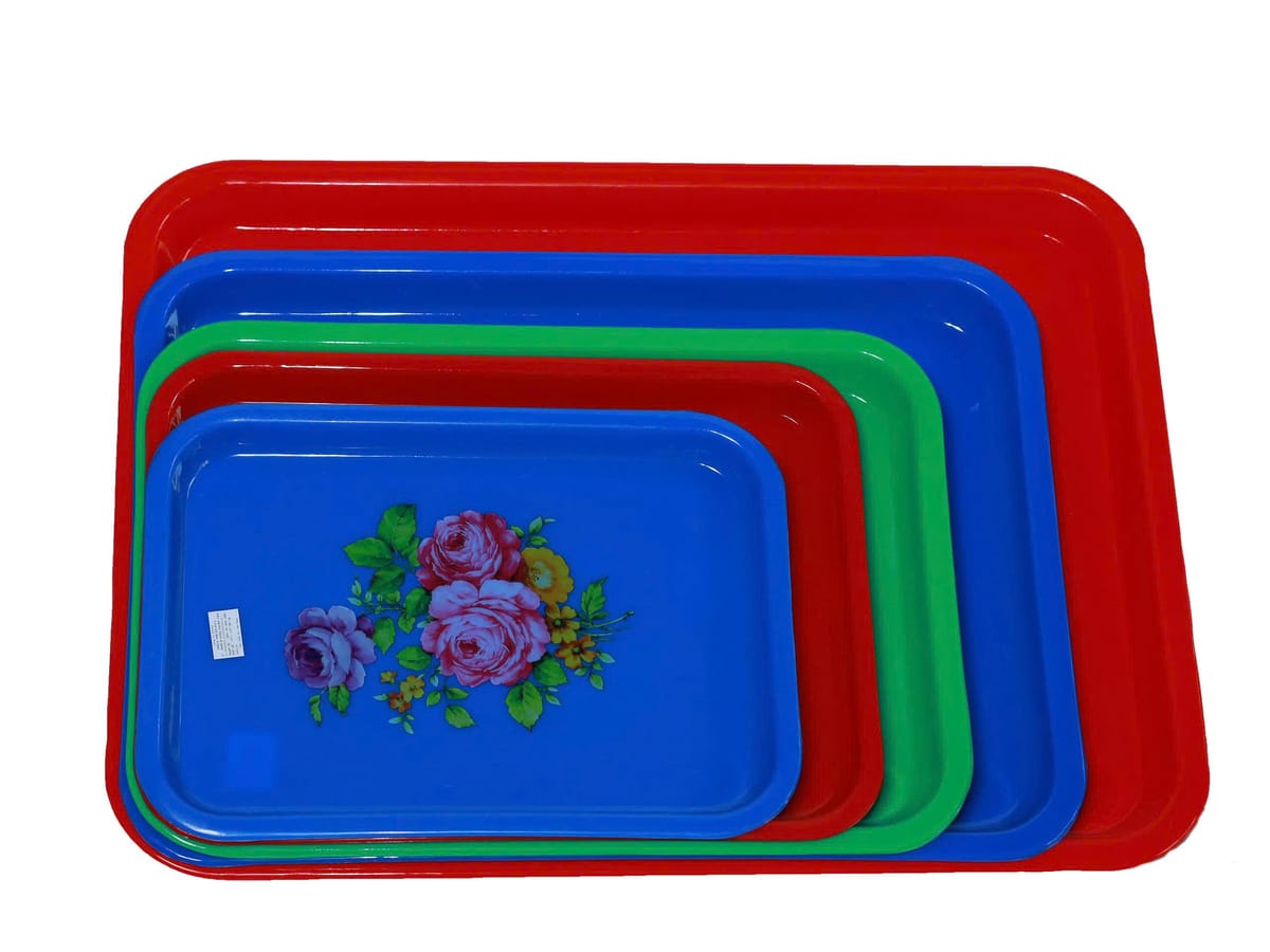 Mâm Hoa Chữ Nhật Đỏ 2